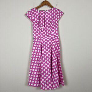 Dressystar Pink Polka Dot Dress XS